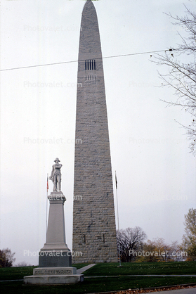 Bennington Battle Monument, stone obelisk, 1963, 1960s