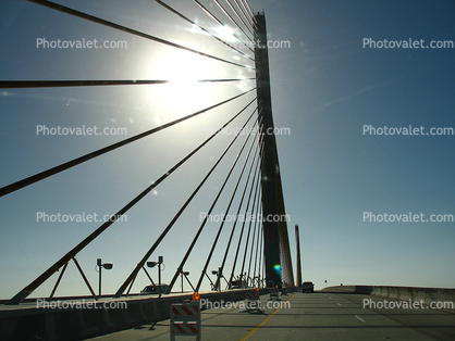 Sunshine Bridge, Sunshine Skyway Bridge, Interstate Highway I 275, US-19, cars, lanes, Road, St Petersburg, Tampa