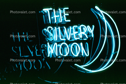 The Silvery Moon, Neon Lights, night, nighttime