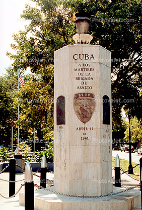 Dedicated to the Bay of Pigs, Monument in Little Havana, landmark, 21 January 1995