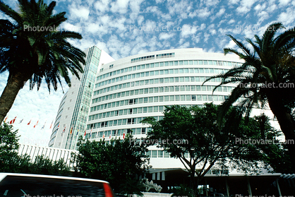 Curved Hotel Building, alto cumulus clouds, 21 January 1995