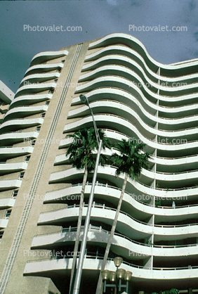 Art-deco building, Palm Trees, Balconies, Balcony, 21 January 1995