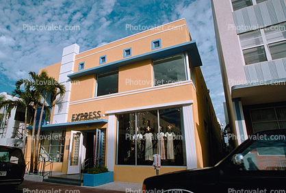 Express, Art-deco building, Clothing Store, Palm Trees, 21 January 1995