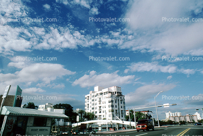 street, highrise, Art-deco building, alto cumulus clouds, 21 January 1995