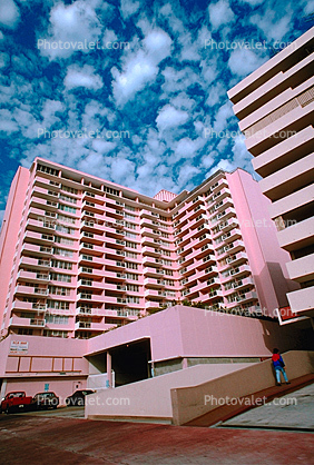 Art-deco building, alto cumulus clouds, 21 January 1995