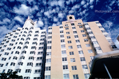 National Hotel, Elano, highrise, Art-deco building, alto cumulus clouds, 21 January 1995