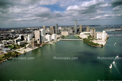 Seaport, Brickell Key, Miami River, Cityscape, Skyline, Buildings