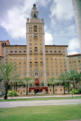 Biltmore Hotel, tower, palm trees