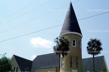 Ancient City Baptist Church, cone, tower