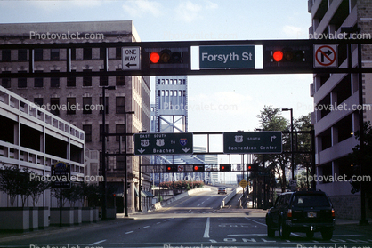 Foryth Street signage, buildings, Jacksonville