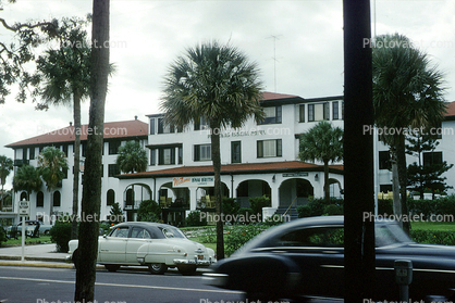 Princess Issena Hotel, Car, Automobile, Vehicle, Daytona Beach, May 1954, 1950s