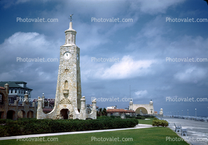 Daytona Beach Coquina Clock Tower, Pavillion, 20 March 1946
