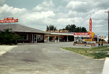 Syl-Va-Lane Motel, Restaurant, buildings, Sylvania, 1950s
