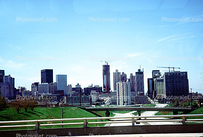 Cityscape, Skyline, Building, Skyscraper, Downtown, April 1975