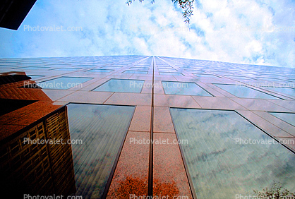Glass Window Reflection, Cityscape, Buildings, Skyscraper, Downtown Atlanta, November 1992