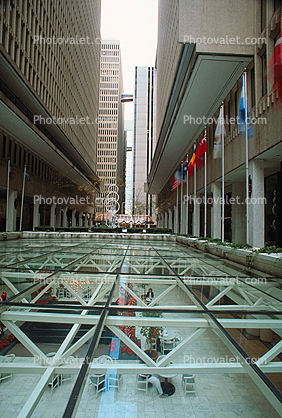 Peachtree Center, Mall, Downtown Atlanta Glass Floor, Cityscape, Skyline, Buildings, Skyscraper, November 1992