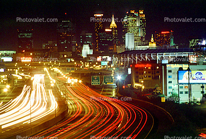 Cityscape, Skyline, Buildings, Nighttime, Downtown Atlanta