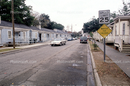 Homes, Houses, building, street, curb, sidewalk, Savannah