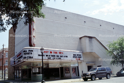 building, movie theater, marquee, Savannah