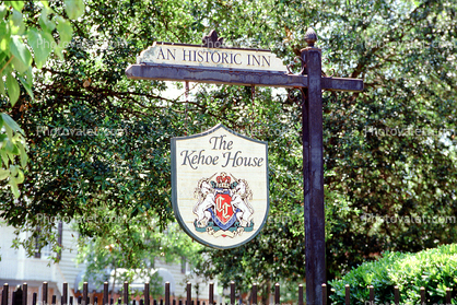 The Kehoe House, Historic Inn, Crest, Unicorn, emblem, shield, sign, signage, Historic Savannah