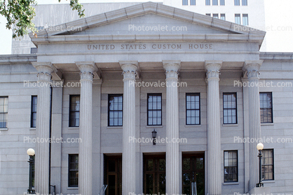 United States Custom House, government building, columns, landmark, Savannah