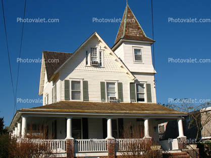 Building, Home, House, mansion, tower, steeple, porch, Cape May
