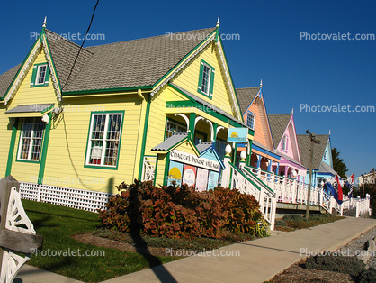Buildings, Colorful Homes, House, porch, Cape May