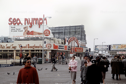 Sea Nymph, Good Doughnuts, Atlantic City Boardwalk, 1955, 1950s