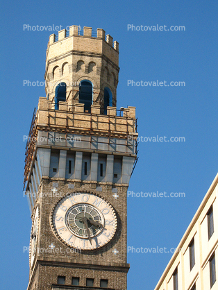 Baltimore, outdoor clock, outside, exterior, building