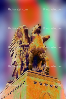 WingedHorses on Memorial Bridge, Sculptures, Statues, Pegasus