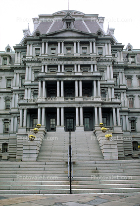 Eisenhower Executive Office Building, Government Building, Steps, stairs