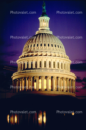 United States Capitol in Twilight, Dusk, Dawn