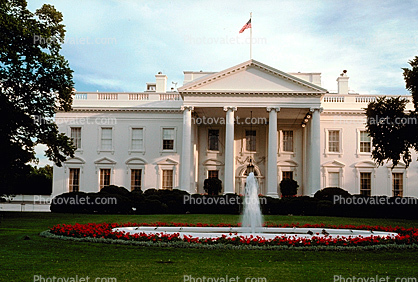 White House, Water Fountain, aquatics, Exterior, Outdoors, Outside