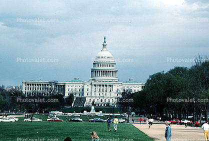 The National Mall, cars, United States Capitol