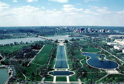 Lincoln Memorial, Reflecting Pool, Potomac River, Arlington
