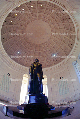 Jefferson Memorial Statue circular cieling