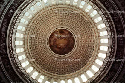 Rotunda, looking-straight-up, United States Capitol, Round, Circular, Circle