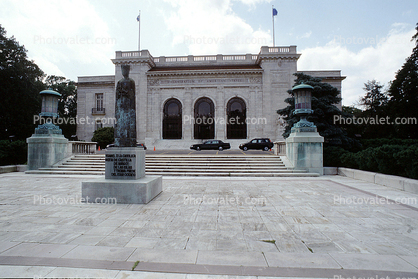 Organization of American States, statue, steps, building