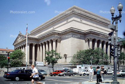 Archives of the United States of America, columns, landmark building, cars