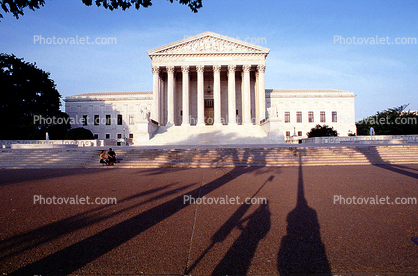 United States Supreme Court Building, Columns, stairs, steps, shadow