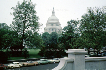United States Capitol, Cars, automobile, vehicles, May 1962, 1960s