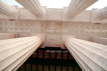 Government Building, looking-up, columns