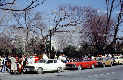 White House Fence, cars, March 1978, 1970s