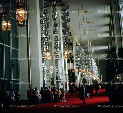Chandelier, Kennedy Center, building, May 1974, 1970s