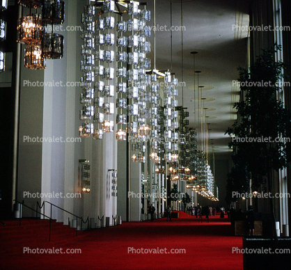 Chandelier, Kennedy Center, building, May 1974, 1970s