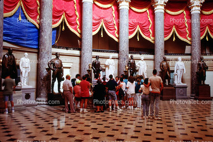 National Statuary Hall, Capitol Rotunda, statues, columns