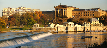 Philadelphia Museum of Art, Panorama, Schuylkill River, landmark building