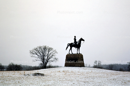 Statue of General Robert E. Lee and his horse, Traveller, Virginia State Monument, Virginia To Her Sons At Gettysburg, Gettysburg