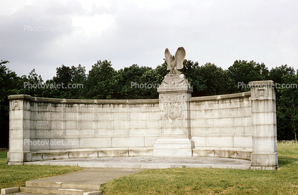 New York Officers Monument, Statue, Semicircular wall monument, Sculpture, Landmark, Gettysburg