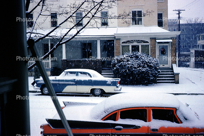 Cars, automobile, vehicles, Frozen, Icy, Winter, 1950s